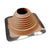 #5 Roofjack Square EPDM Pipe Flashing Boot Terra Cotta