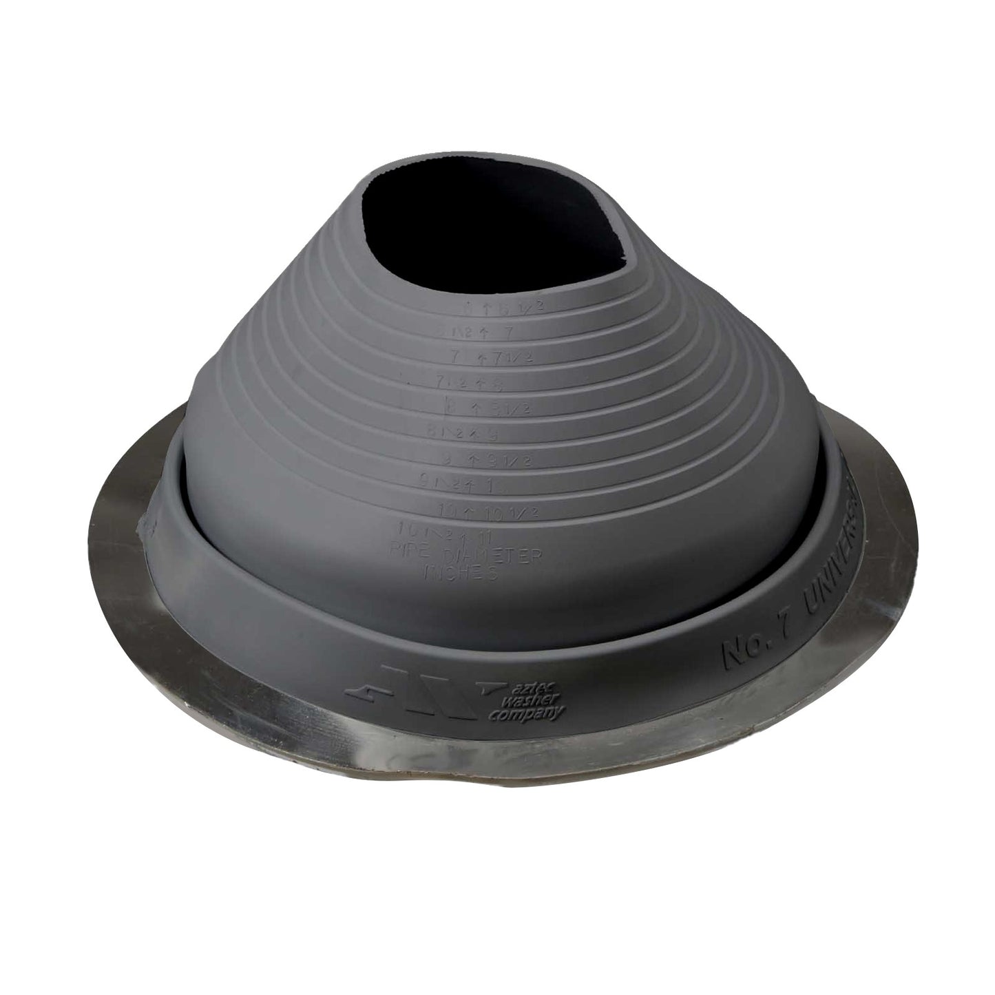 #7 Roofjack Round EPDM Pipe Flashing Boot Dark Gray