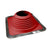 #9 Roofjack Square EPDM Pipe Flashing Boot for Metal Roof, Bright Red