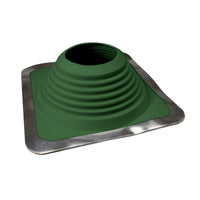 #9 Roofjack Square EPDM Pipe Flashing Boot for Metal Roof, Dark Green