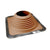#9 Roofjack Square EPDM Pipe Flashing Boot for Metal Roof, Terra Cotta