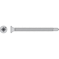 #10 x 212 inch Square Drive SelfDrilling BugleHead Screw 410 Stainless Steel Pkg 100