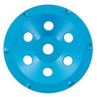 Syntec 1/4" Round 6 Segment PCD Cup Wheel - Blue