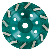 Syntec 7" Spiral Cup Wheel 12-Segment with 5/8-7/8" Arbor