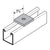 Flextruts FS-5003 Flat Square Washer Drawing With Dimensions