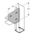 Flextruts FS-5019 3 Hole Corner Plate Drawing With Dimensions