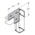 Flexstrut FS-5021 3-Hole Corner Plate Flat L Drawing With Dimensions