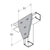 Flexstrut FS-5026 4-Hole T Gusset Plate Drawing With Dimensions
