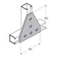 Flexstrut FS-5027 5-Hole T Gusset Plate Drawing With Dimensions