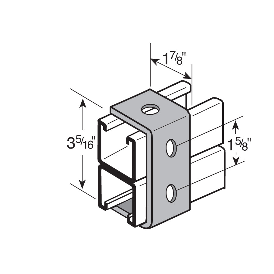 Flexstrut FS-5325 Clevis Fitting Drawing With Dimensions