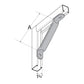 Flexstrut FS-5460 45 Degree Tube Knee Brace Drawing With Dimensions