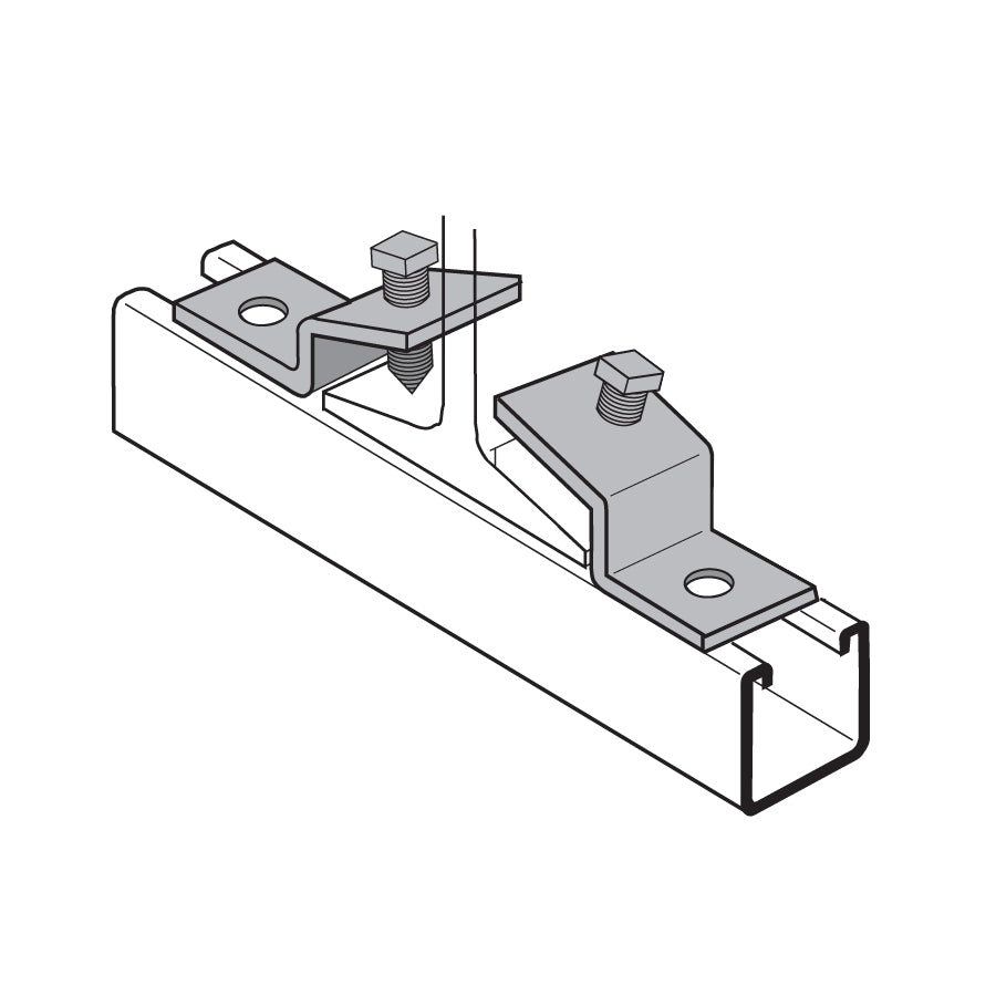 Flange Beam Clamp with set screw ElectroGalvanized Fasteners Plus