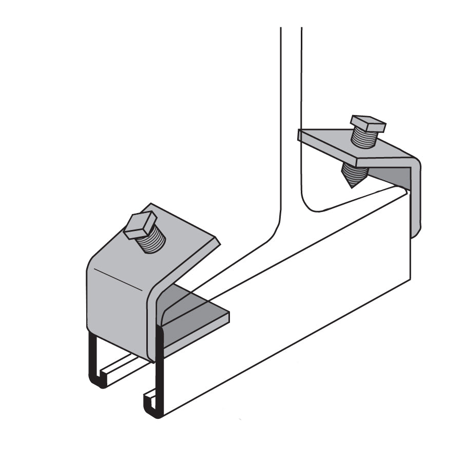 ChanneltoFlange LightDuty Beam Clamp ElectroGalvanized