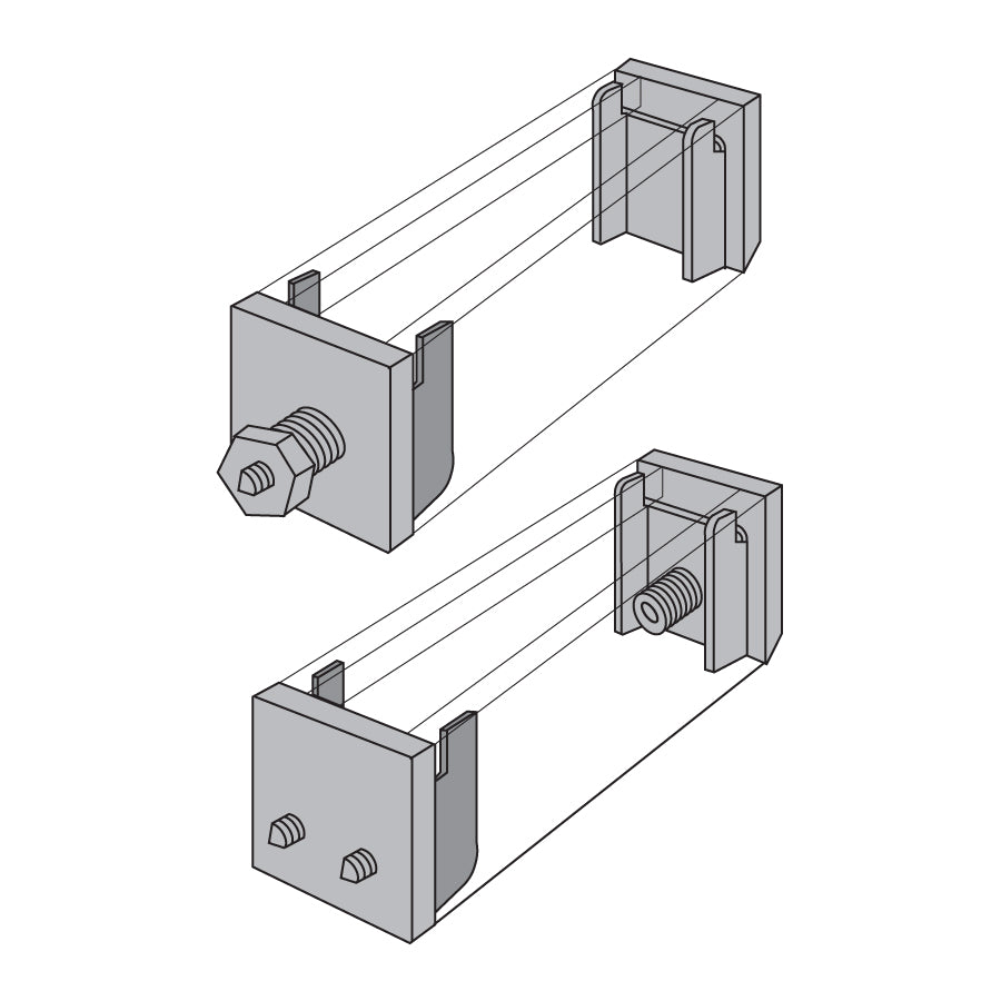 Flexstrut Flange-To-Flange Clamp Drawing With Dimensions