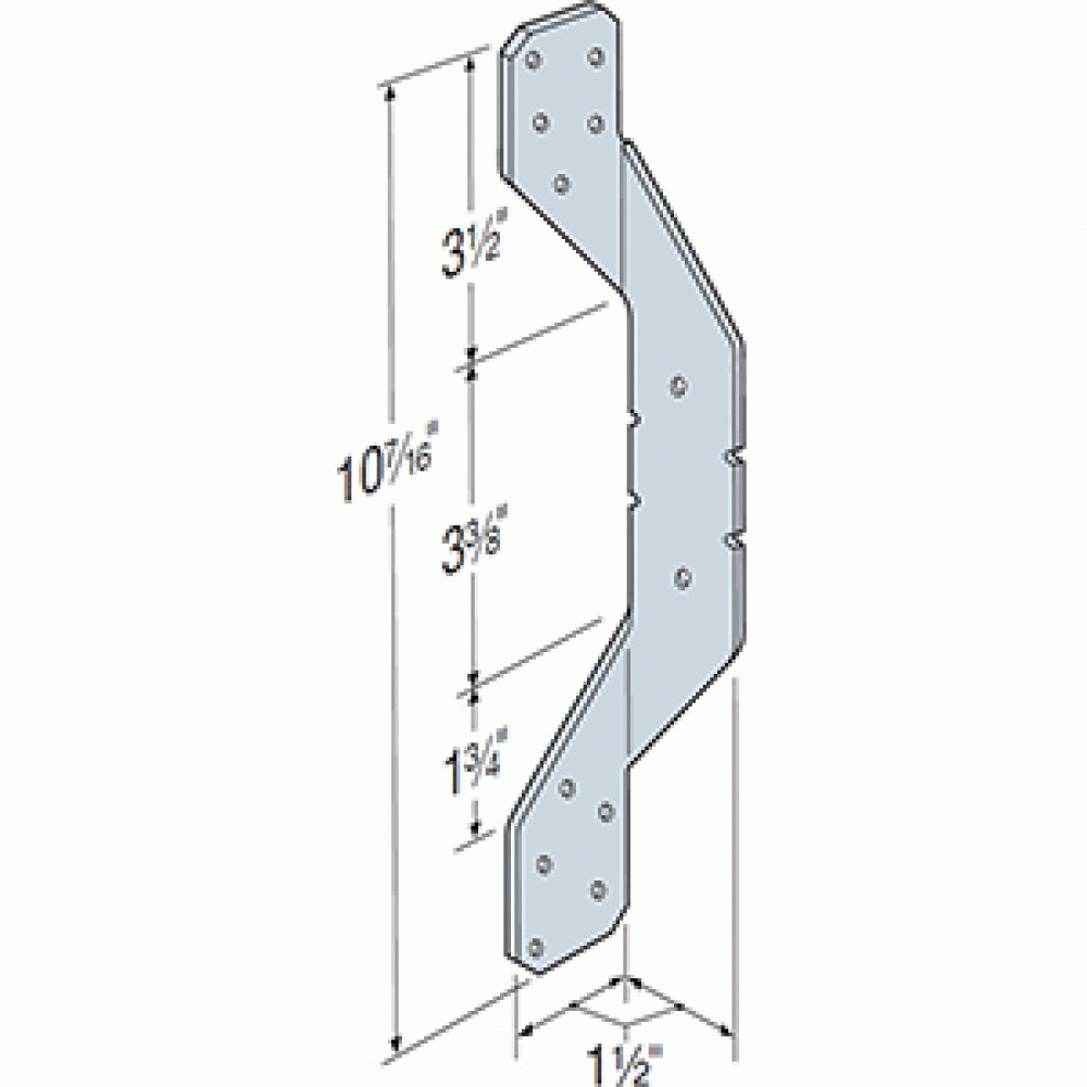 Simpson H2A Hurricane Tie G90 Galvanized image 1 of 3 image 2 of 3 image 3 of 3