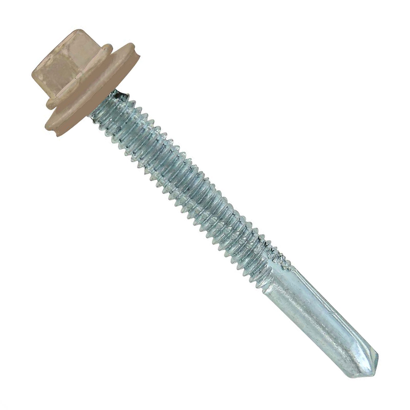 #1224 x 2 inch HG Steelbinder Metal Roofing Screw Tan Pkg 250