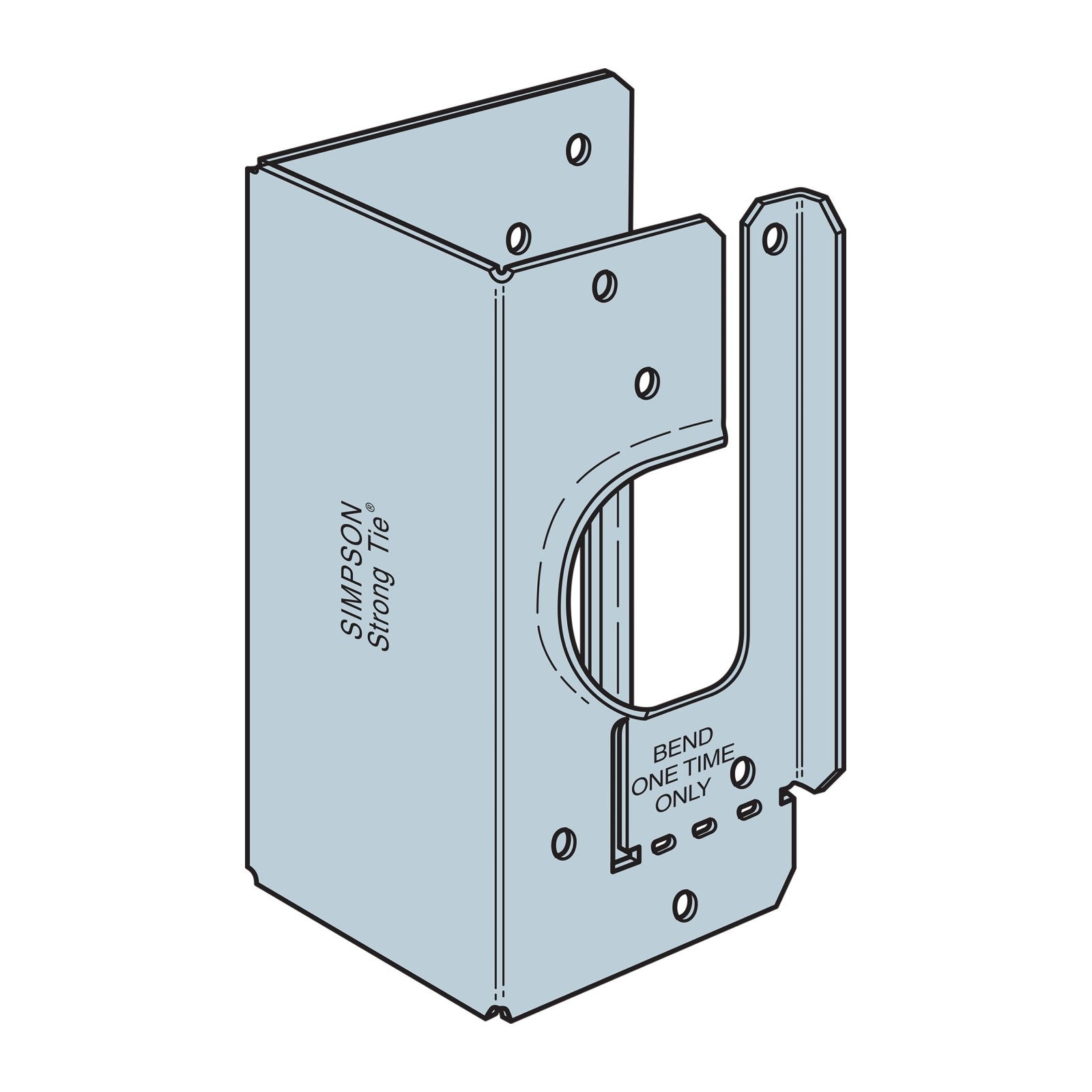 Simpson HSS22SDS3 Double 2x Stud Shoe w 3 inch SDS Screws Galvanized image 2 of 4