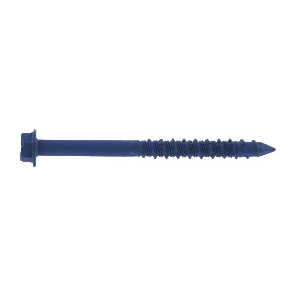 14 inch x 214 inch Tapcon Blue Concrete Screw Hex Head Pkg 100