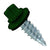 #12 x 34 inch Kwikseal Woodbinder Metal Roofing Stitch Screw Forest Green Pkg 250 image 1 of 2