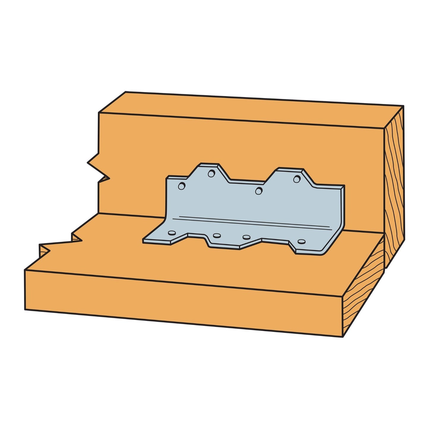 Simpson L70Z 7 inch Reinforcing Angle Zmax Finish image 2 of 2