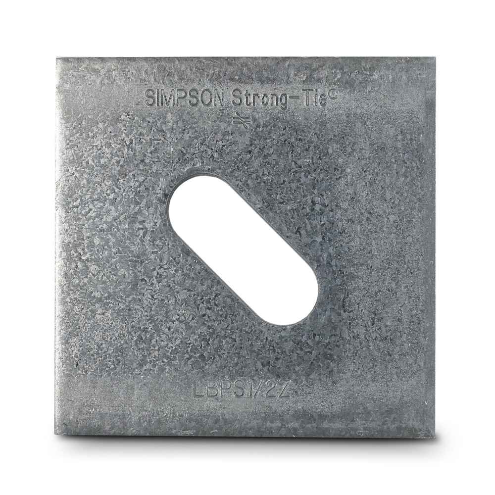 58 inch Hole Flat Bearing Plate 3 inch x 3 inch x 964 inch Uncoated