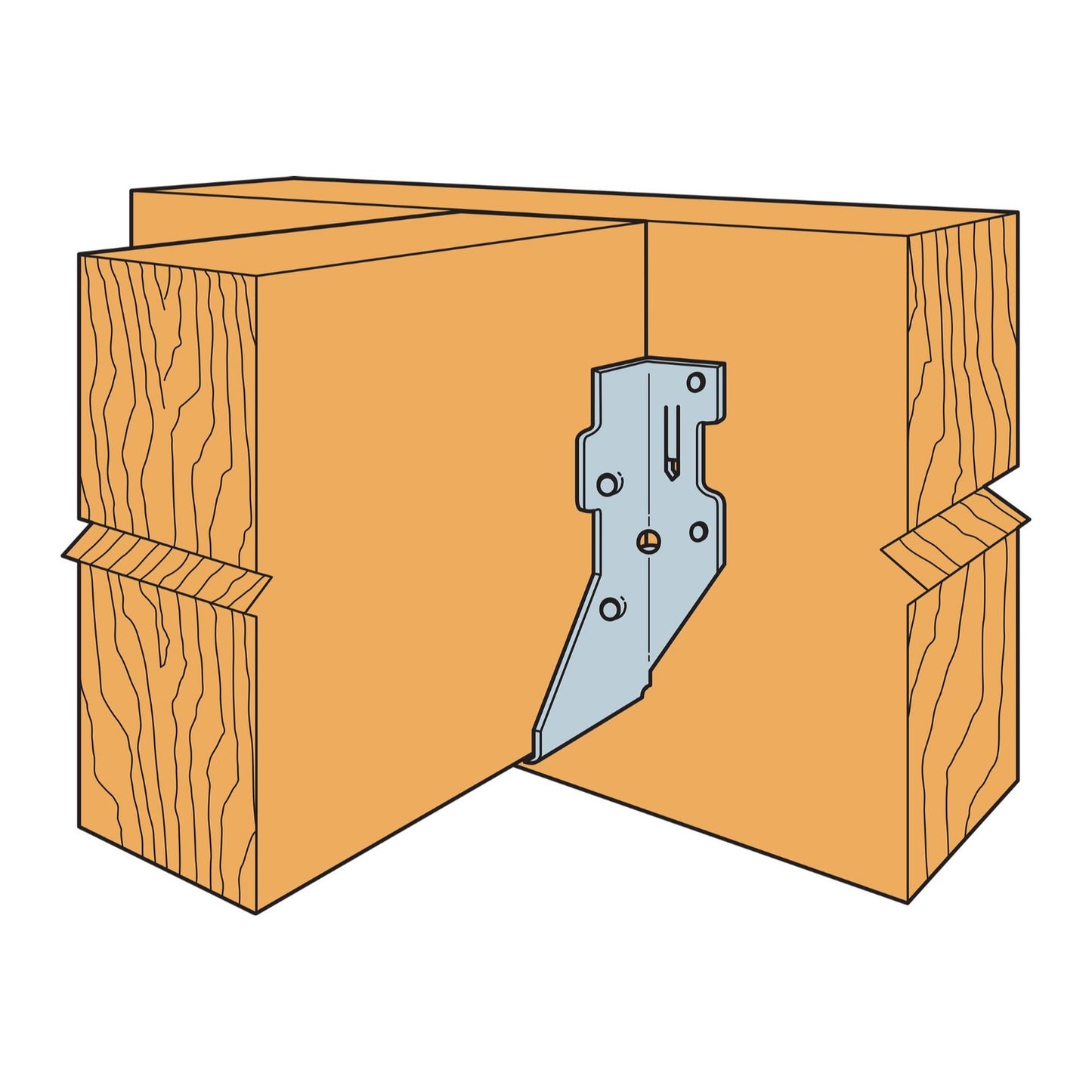 Simpson LUS46 4x6 Face Mount Hanger G90 Galvanized image 2 of 2