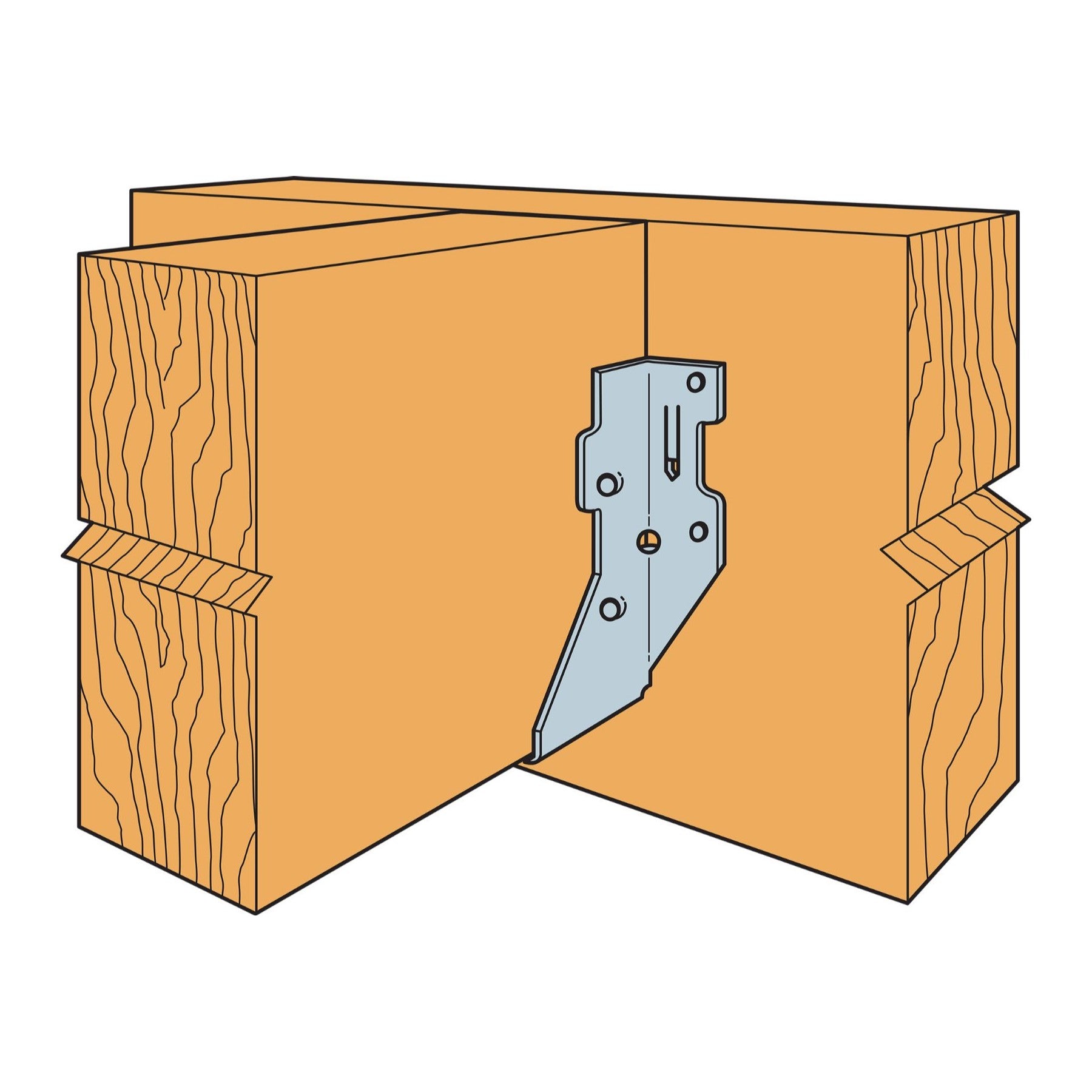 Simpson LUS46 4x6 Face Mount Hanger G90 Galvanized image 2 of 2