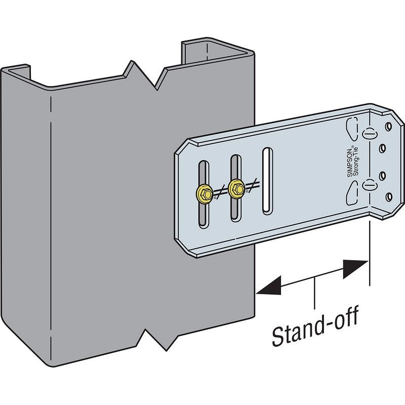 Simpson MFCB43.5-R25 Bypass Framing Fixed-Clip Connector, Pkg 25