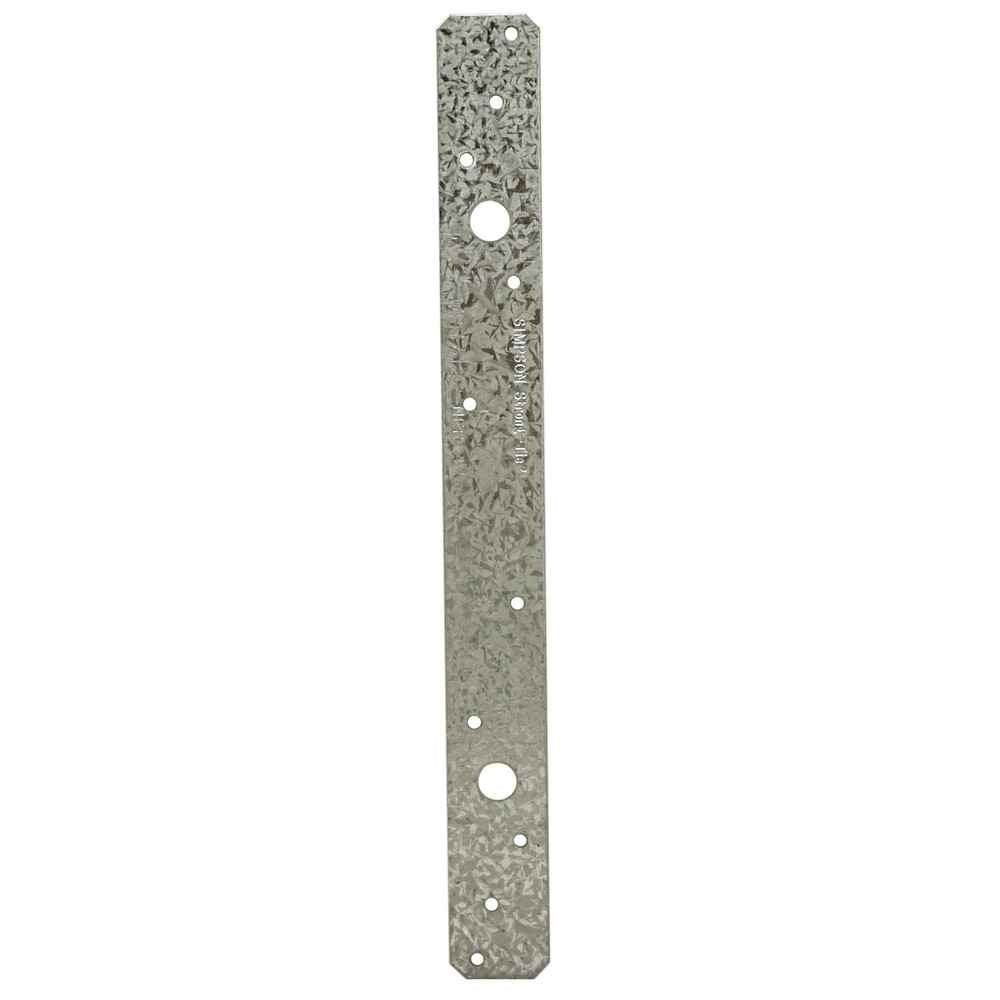 Simpson MSTA12 12 inch 18 Gauge Medium Strap Tie G90 Galvanized Pkg 50