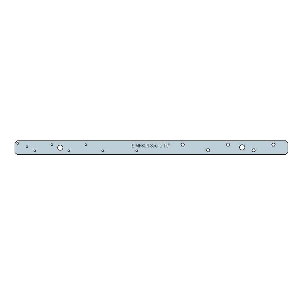 Simpson MSTAM24Z 24 inch Medium Masonry Strap Tie Zmax Finish