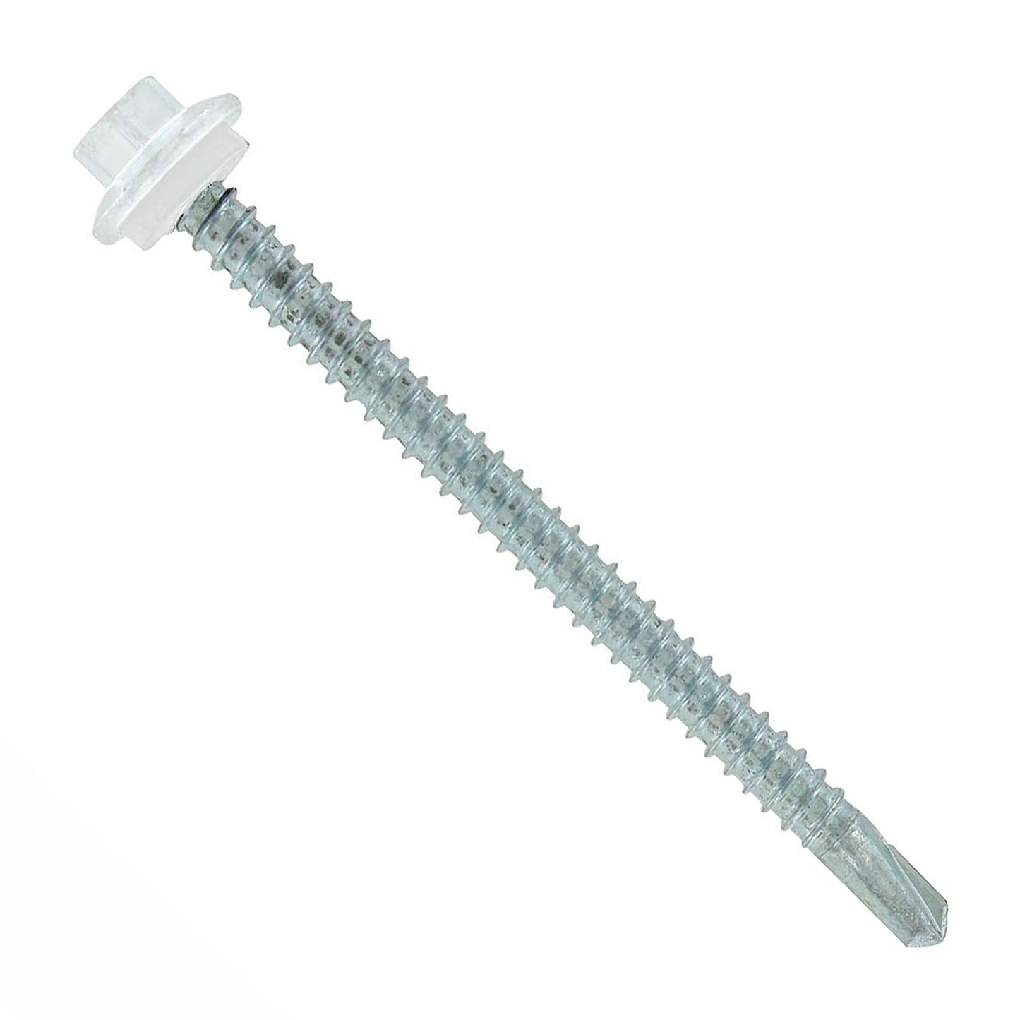 #12 x 3 inch Maxx Steelbinder Metal Roofing Screw Bright White Pkg 250