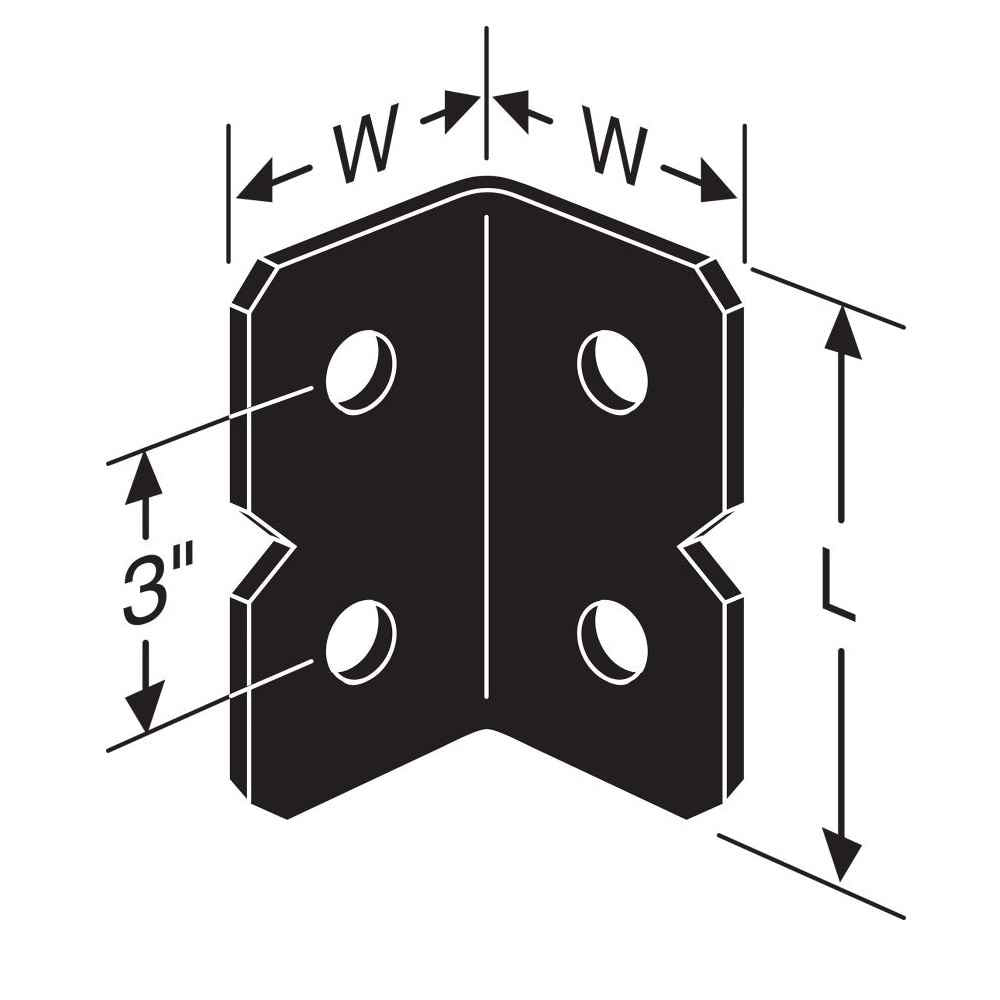 Simpson OHA36 3x6 Ornamental Heavy Angle Black Powder Coated image 2 of 2