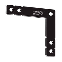 Simpson OL Ornamental L Strap Black Powder Coated image 1 of 2