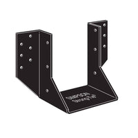 Simpson OHU412SDS3 4x12 Ornamental Joist Hanger Black Powder Coated wSDS Screws Gray image 1 of 2