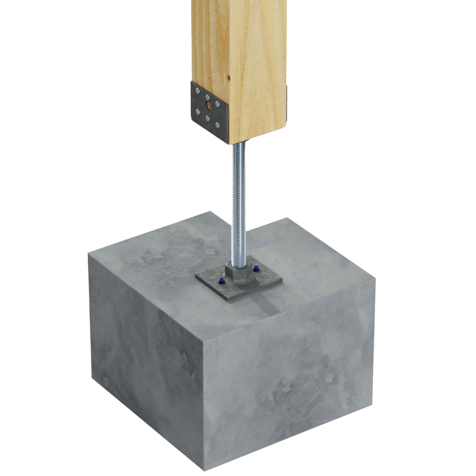Simpson PPBF44 4x4 Adjustable Porch Post Base- Gray Painted – Fasteners Plus
