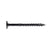 A black Simpson Strong-Tie SDWS Timber Screw with a washer head, designed for wood construction applications.