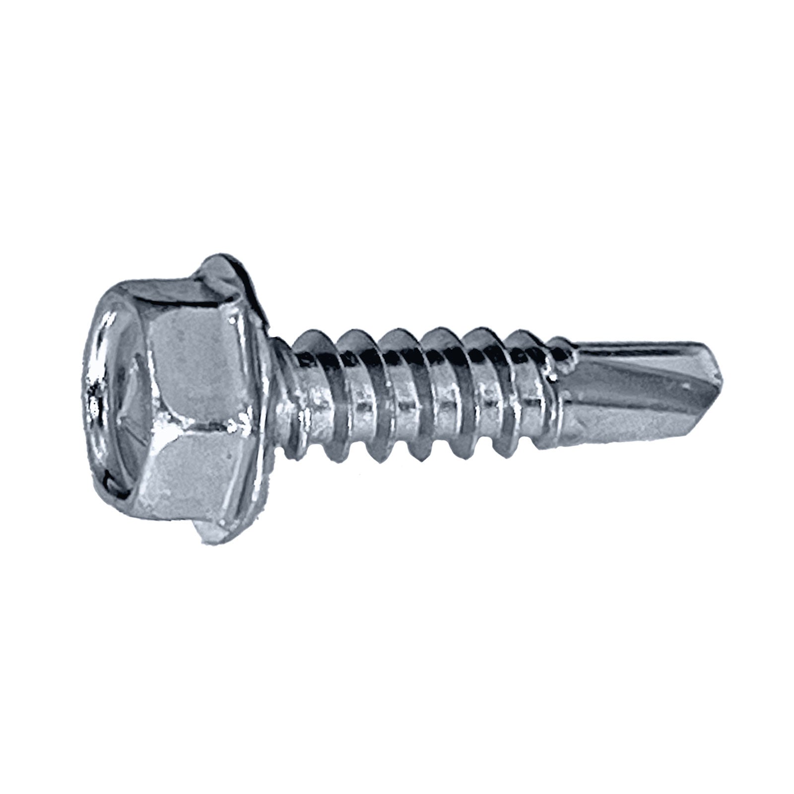 #10 x 3/4" Self-Drilling Metal Screw, Hex Head - Zinc, Pkg 5000