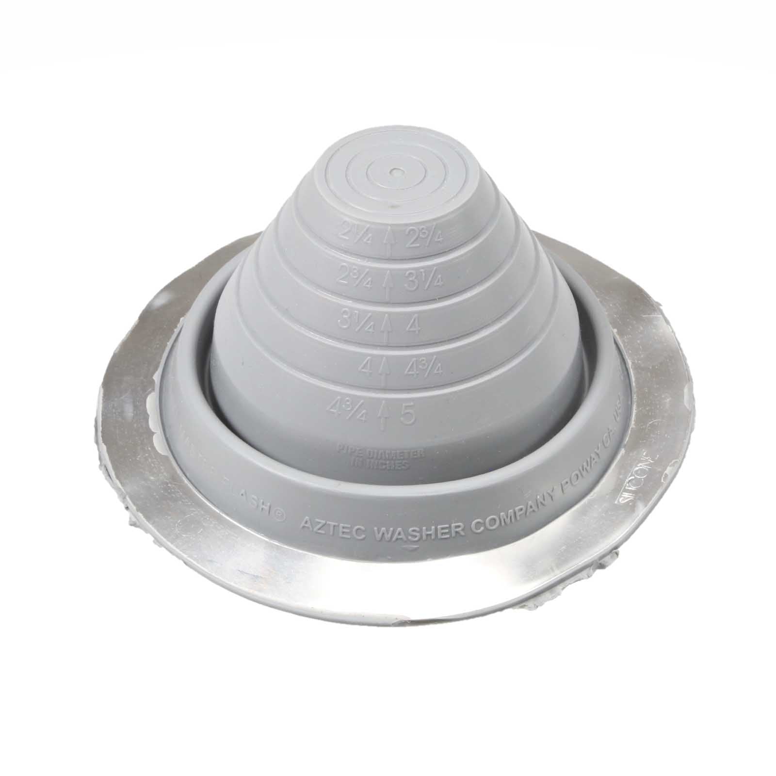 #3 Roofjack Round Silicone Pipe Flashing Boot Gray