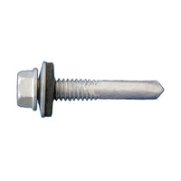 14 inch20 x 3 inch SelfDrilling #5 Point Metal Screw Hex Head wWasher DaggerGuard Coating Pkg 500