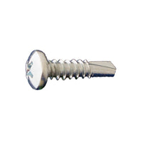 #10 x 3 inch SelfDrilling Metal Screw Phillips Pan Head Zinc Pkg 1500