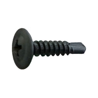 #8 x 1 inch Phillips Modified Truss Wafer SelfDrilling Screw Black Phosphate Pkg 5000