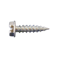 #12 x 1 inch Slotted Hex Needle Point Sheet Metal Screw Zinc Pkg 5000