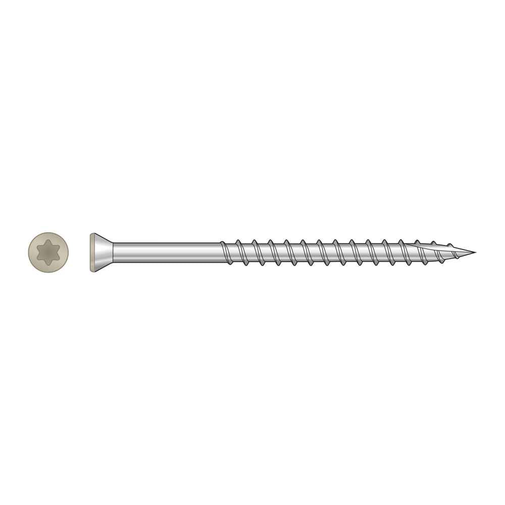#7 x 214 inch 316 Stainless Steel T15 Trim Head Deck Screw Tan 02 Pkg 350