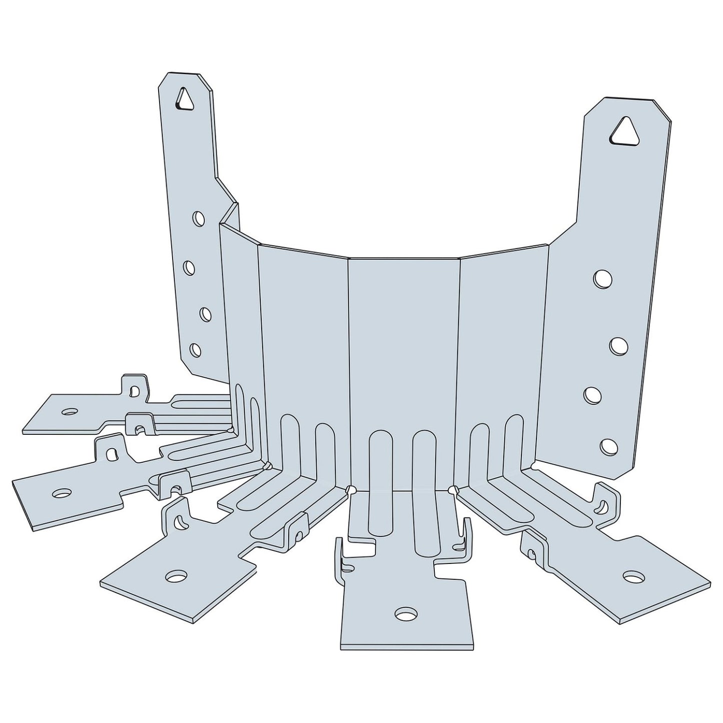 THJM2-5-SDS3 Multiple-Truss Hip Jack Hanger Illustration