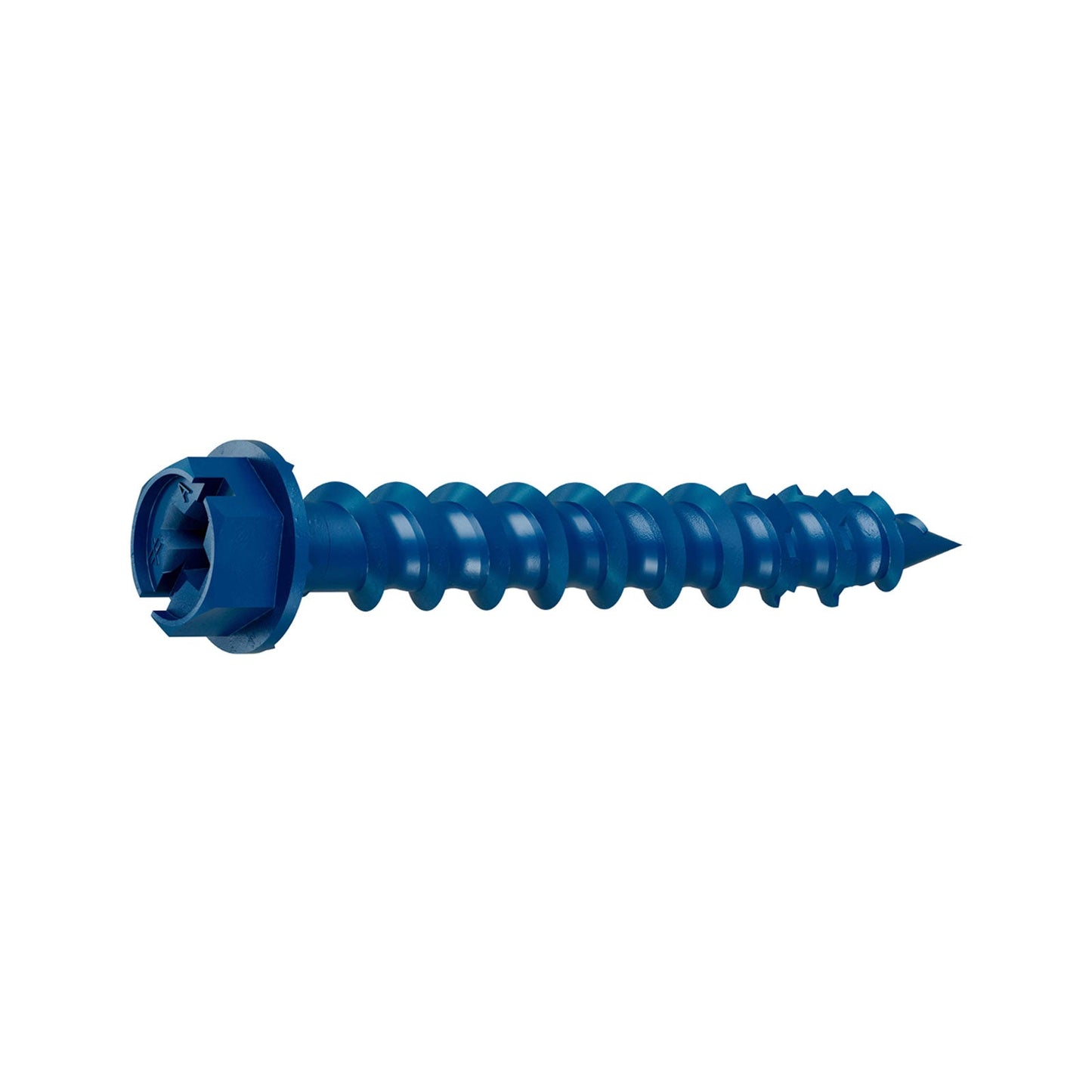 1/4"-1-3/4" Strong-Tie Hex Head Titen Turbo Screw Anchor, Blue Zinc, Pkg 8