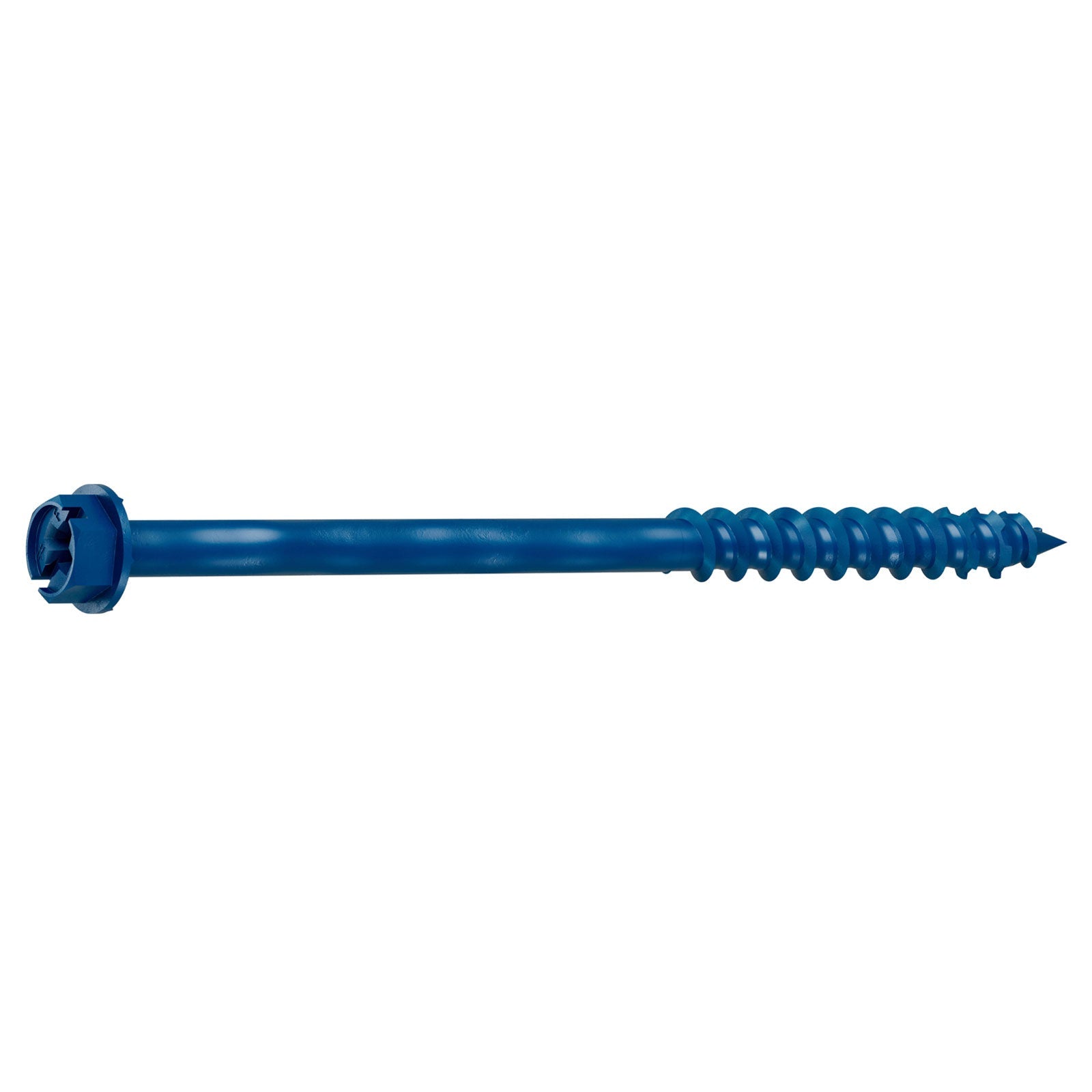 1/4" x  5" Strong-Tie Hex Head Titen Turbo Screw Anchor, Blue Zinc, Pkg 100