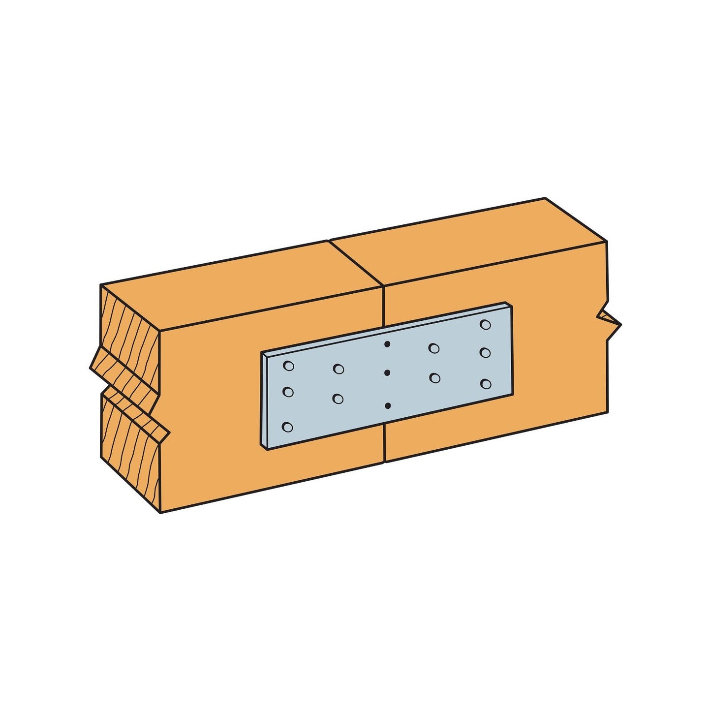 Simpson TP15 11316 inch x 5 inch Tie Plate G90 Galvanized image 1 of 3 image 2 of 3 image 3 of 3