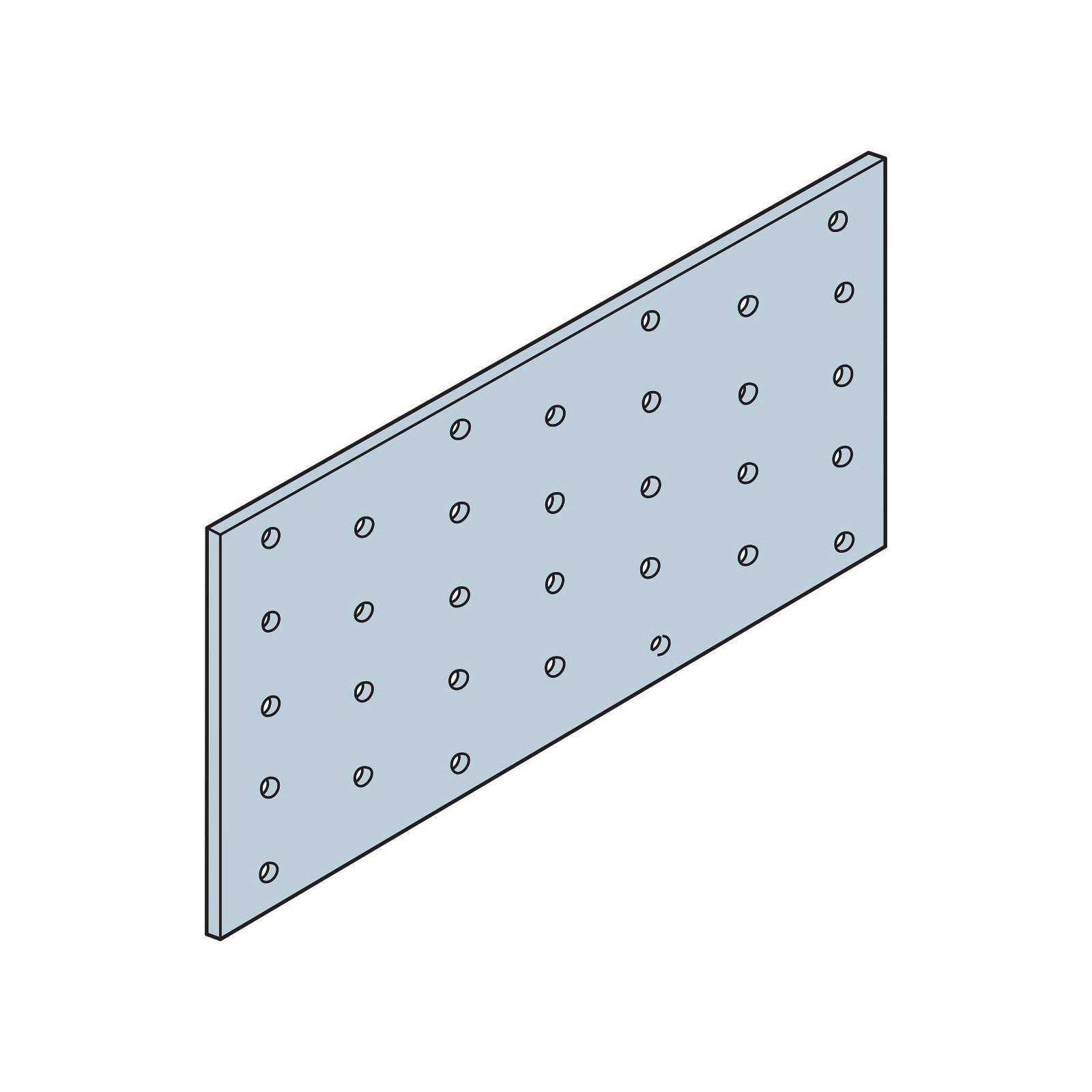 Simpson TP37 318 inch x 7 inch Tie Plate G90 Galvanized image 1 of 2