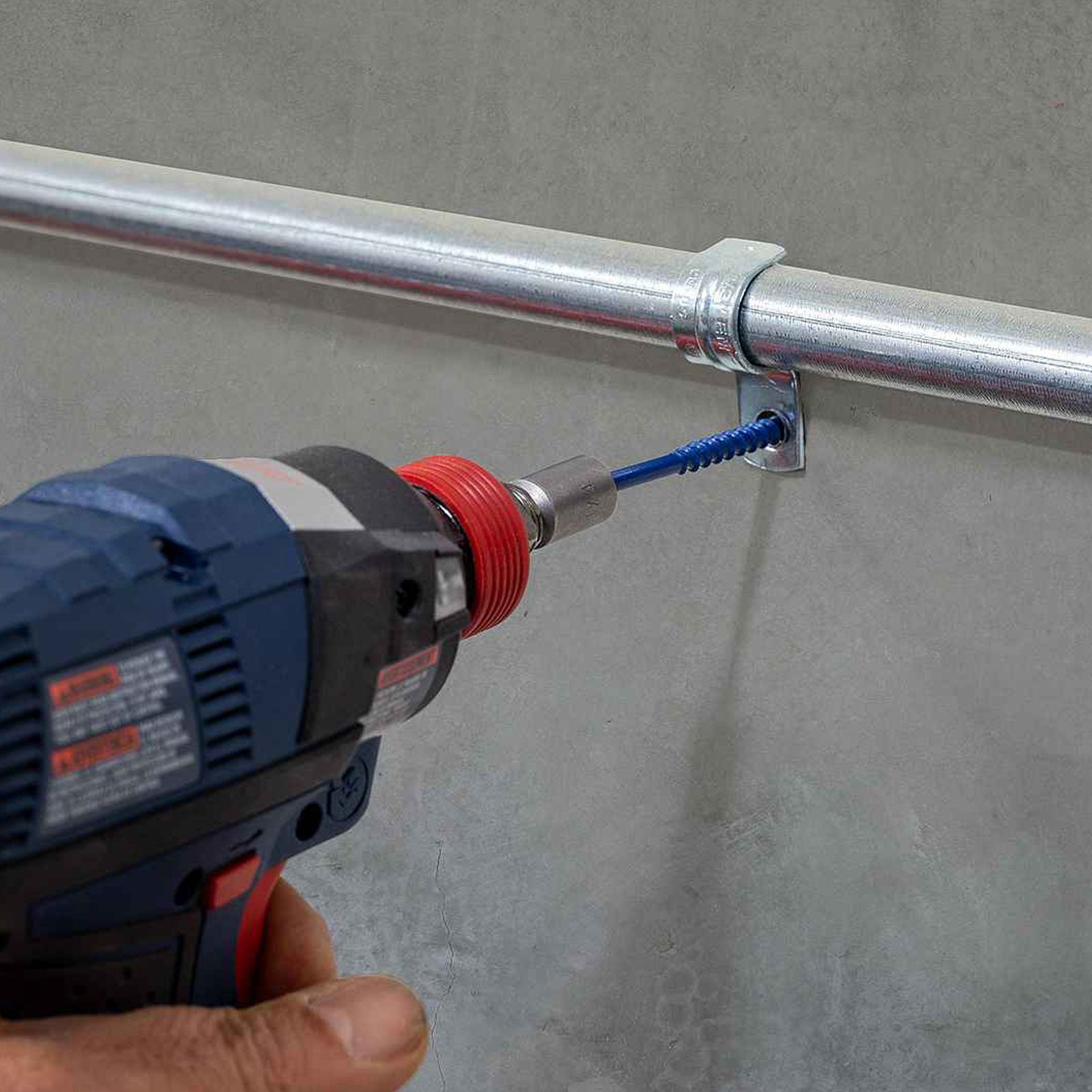 1/4"-1-3/4" Strong-Tie Hex Head Titen Turbo Screw Anchor, Blue Zinc, Pkg 100