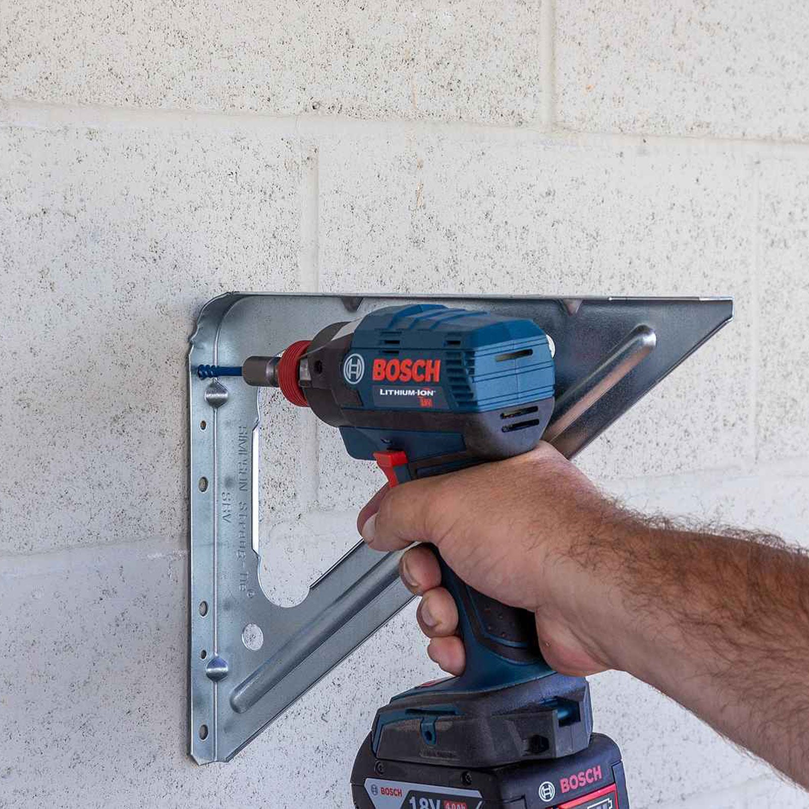 1/4" x  5" Strong-Tie Hex Head Titen Turbo Screw Anchor, Blue Zinc, Pkg 100